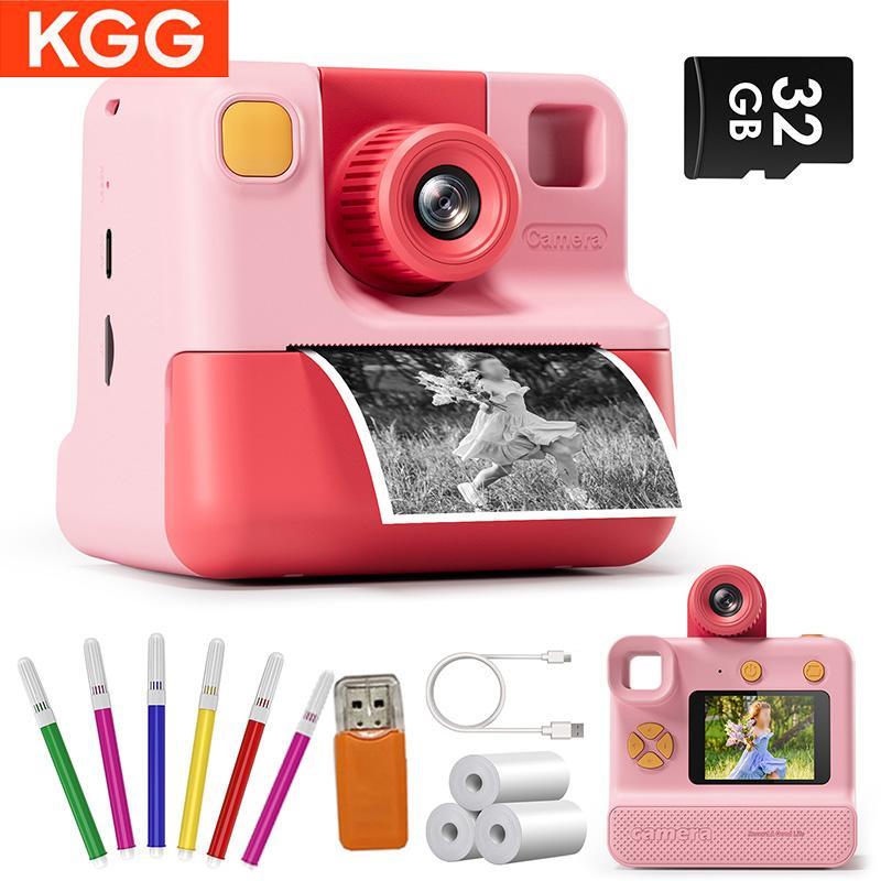 KGG Instant Camera, Rechargeable Instant Imaging Camera with IPS Display Printing, Digital Camera with Video Recording, Photo Filter Wireless Bluetooth-compatible Camera