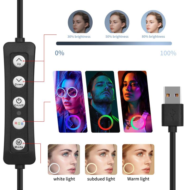 10 Inch Ring Light Kit with Phone Holder Stand, RGB Fill Light with Remote Control, Professional Selfie Light Kit for Live Streaming, Vlogging, Photography & More, Stocking Fillers Gift