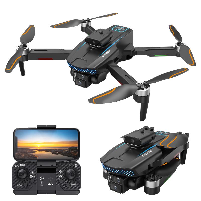 Brushless motor three camera drone electric remote control lens optical flow positioning hovering intelligent obstacle avoidance HD aerial photography