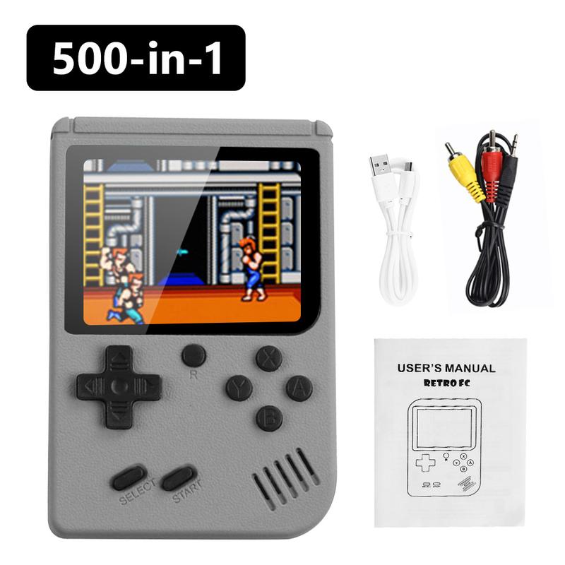 500 Games In One Portable Mini Electronic Video Game Player Kids Electronic Game Toy For Children Handheld Game Console Adjustable Arcade