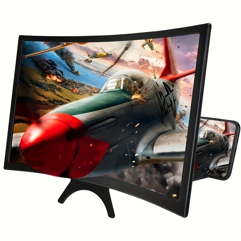 1pc ABS Material 3D HD Mobile Phone Screen Amplifier with Curved Surface, Universal Video Projection Bracket with Strong Adhesion Baffle and Wide Viewing Angle