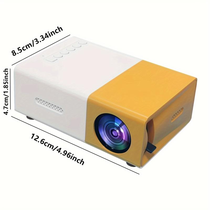 Mini Projector, Portable Movie Projector, Smart Home Projector, Simple Projector for IOS, Android,Windows, Ps5, Laptop, TV Dongle, Compatible with HDTV,USB, Audio, TF Card, AV and Remote Control