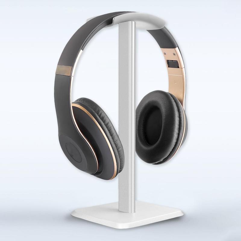 Headphone Stand, Gaming Headset Holder with Aluminum Supporting Bar, Anti-slip Earphone Stand for All Headphones