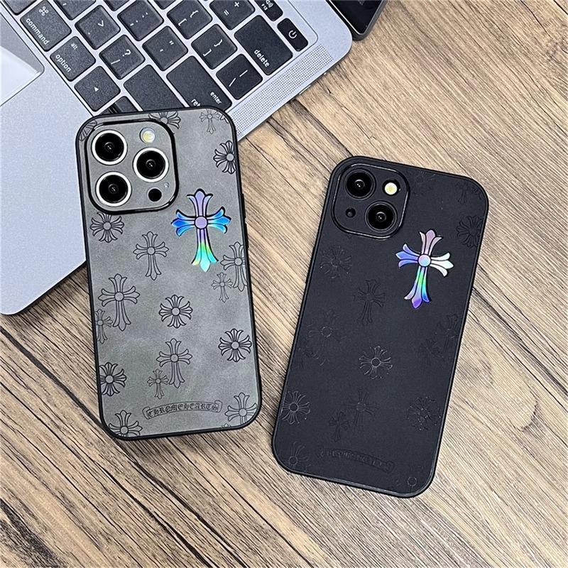 Suitable for iPhone 16 15 14 13 12 11 Pro Max 16 15 14 Plus Gradient Blue Light Cross Phone Case, Laser Cross Leather Phone Case Cover