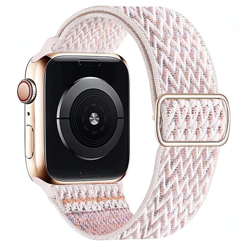 Nylon Loop Band for Apple Watch - Premium Stretchy Woven Nylon - Adjustable, Breathable, Lightweight