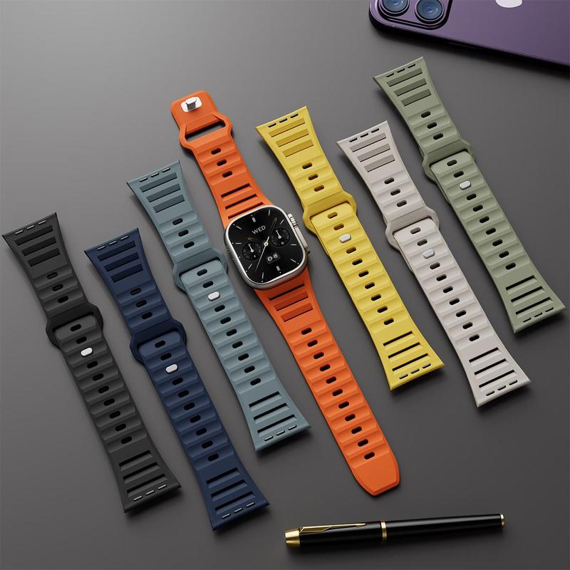 Solid Color Silicone Watch Band (Band Only), 1 Count Breathable Watch Band for Apple Watch Series 10 9 8 7 6 SE Ultra1 2, Smart Watch Accessories