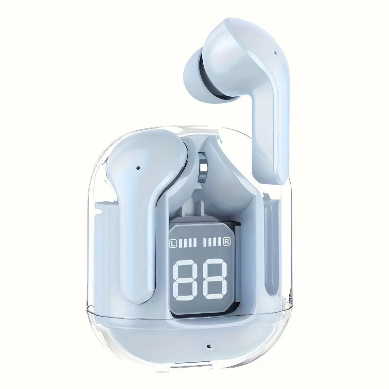 New Air 39: Transparent Fashion ENC Noise Canceling Wireless Earbuds with Universal Compatibility for All Mobile Phones Audio Headphone