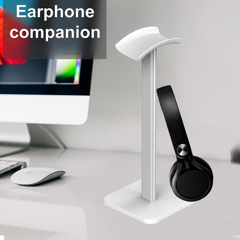 Headphone Stand, Gaming Headset Holder with Aluminum Supporting Bar, Anti-slip Earphone Stand for All Headphones