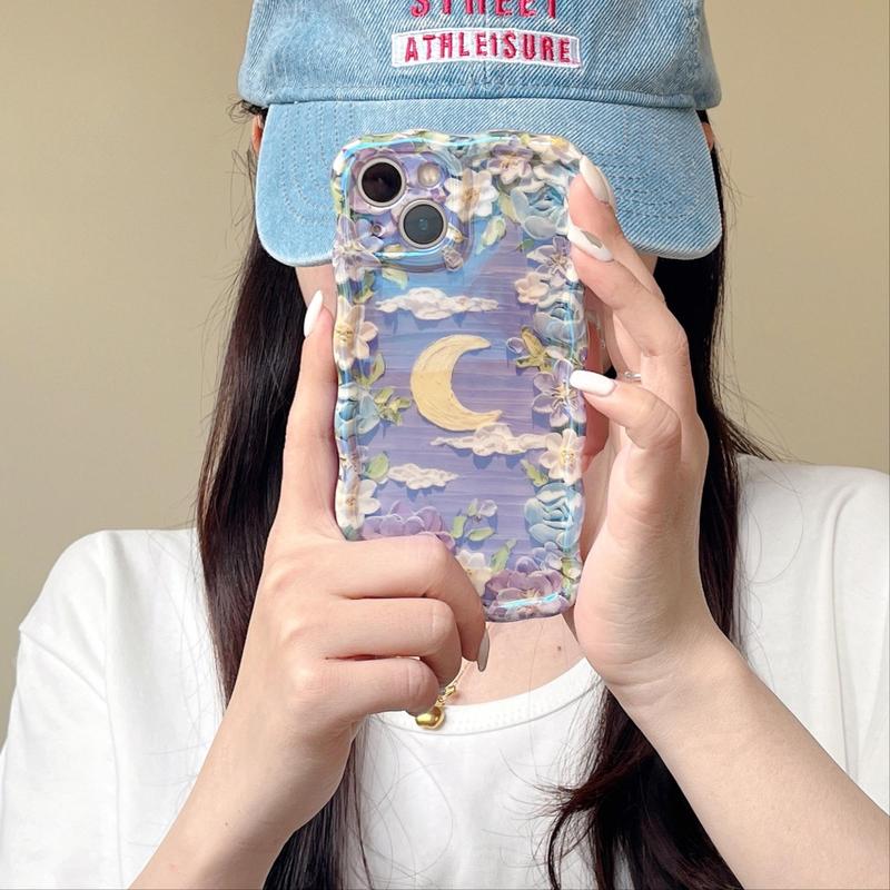 Oil Painting Pattern Phone Case, Decorative Phone Protector Cover, Phone Accessories Compatible with iPhone 11 12 13 14 15 Pro Max iPhone 16 Pro Max Case