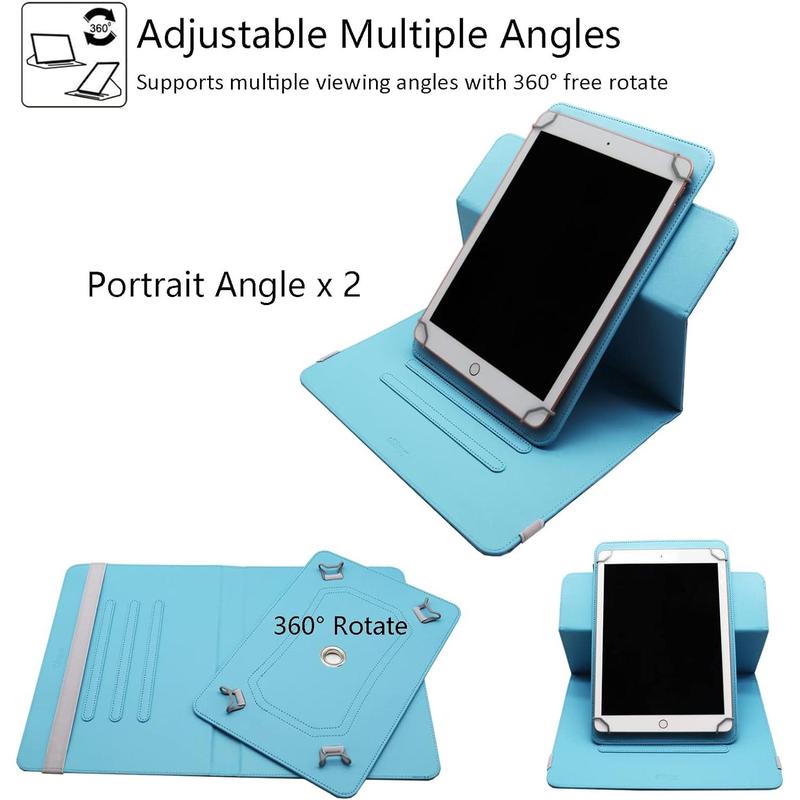 Universal 10 10.1 Inch Android Tablet Case, Dluggs 360 Degree Rotating Multi-Angle Viewing Stand Universal Case Cover for 10 10.1 and All 9.5-10.5 Inch Tablet, Shiny Butterfly