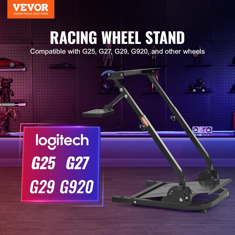 VEVOR G920 Racing Steering Wheel Stand Shifter Mount fit for G27 G25 G29 Gaming Wheel Stand Wheel Pedals NOT Included Racing Wheel Stand Accessories Adjustable