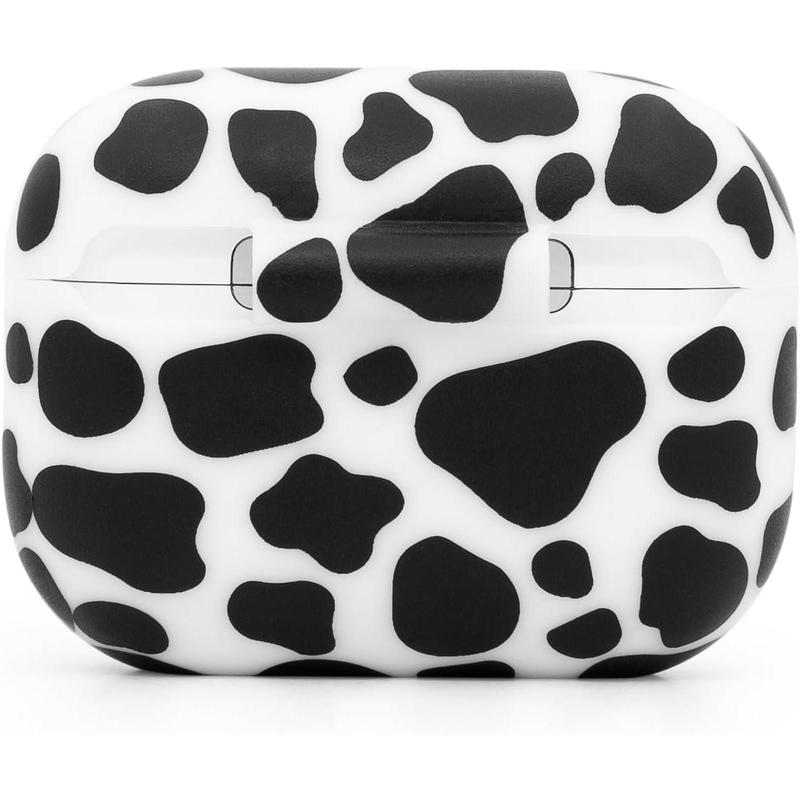 Cute Airpods Pro Case, Cow Print Airpods Pro 2 Case, Funny Cartoon  Shockproof Soft   Case Cover  with Carabiner for  Girls Boys Women