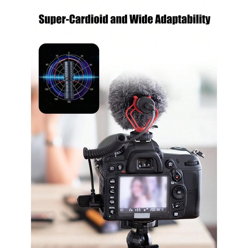 Tech Nova     Supercardioid Shotgun Microphone, MIC Video For Smartphone DSLR Camera PC IPhone