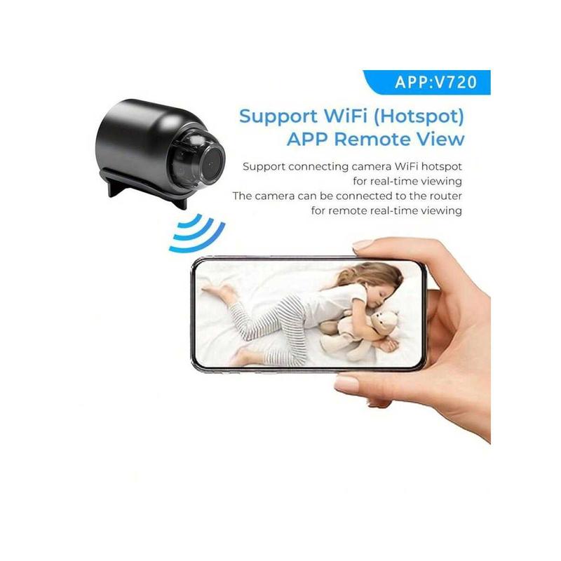 Tech Nova     2 Wireless WiFi Mini Cameras, HD Nanny Cam With Night Vision, Remote Viewing, Portable Hidden Security Camera With WiFi Connection