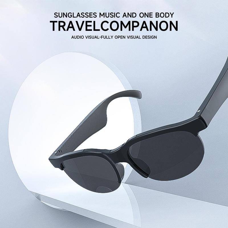 Wireless Glasses Headset, Built-in Mic & Speakers, Voice Assistant, UV Protection, Bluetooth Glasses for Office, Driving, Cycling Outdoor Sports