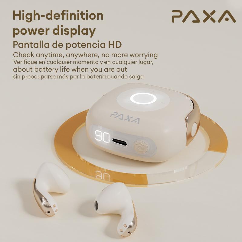 PAXA SU6 Bluetooth headset remote control take pictures like music voice assistant call power supply display ENC noise reduction compatible with various systems