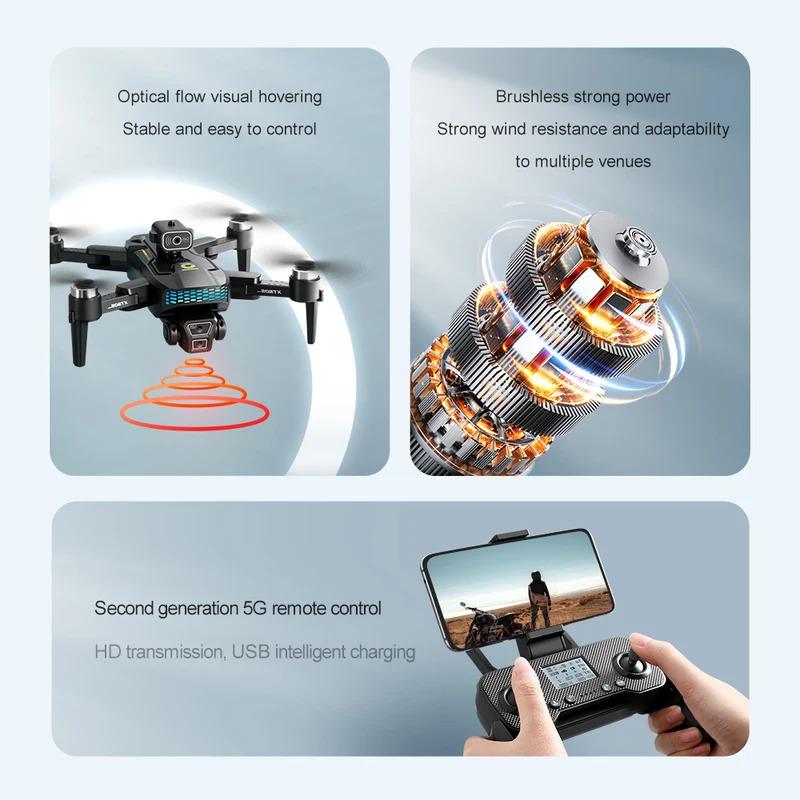 Xt505 RC drone 8K HD Dual Camera GPS 5G WiFi 360 ° obstacle avoid motor optical flow foldable quadcopter toys gifts