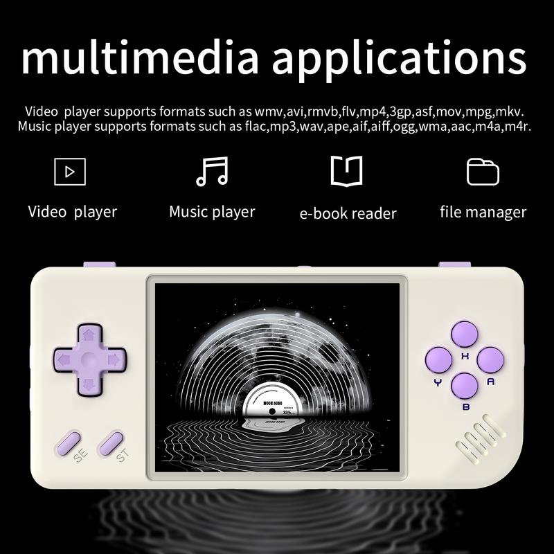 ANBERNIC RG28XX Handheld Game Console 2.83 inch 640*480 IPS Screen Linux System 3100mAh Video Retro Player Support HD-M-I Output TV 2.4G Wireless Wired Controller Supports Music Video Player Transparent Protection