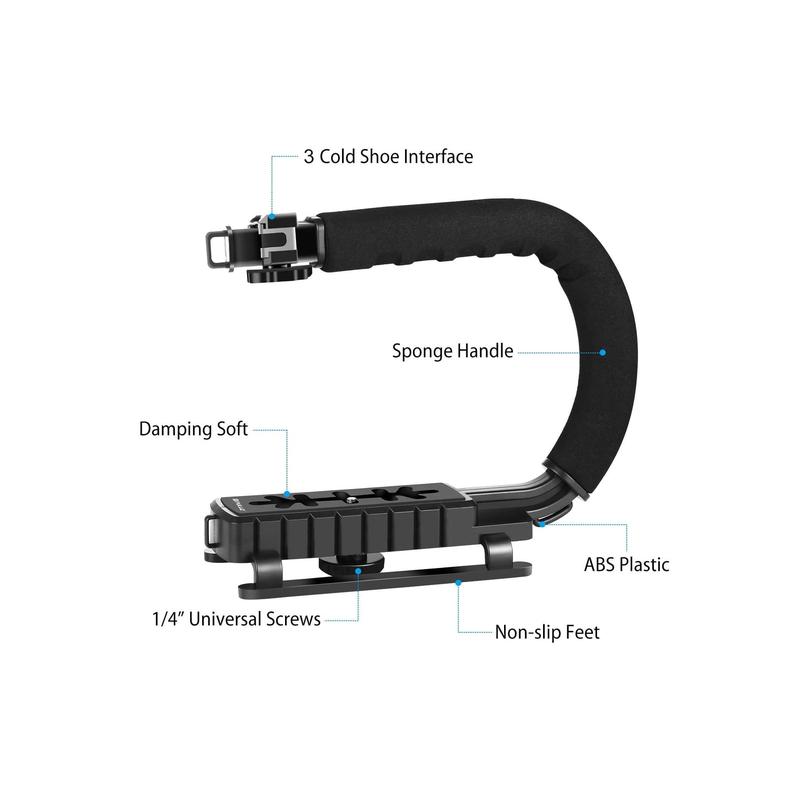 PULUZ U C Shape Portable Handheld DV Bracket Stabilizer for All SLR Cameras and Home DV Camera Accessories Smartphone