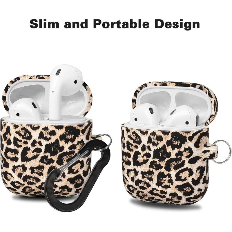 Compatible with AirPods Case Soft  Protective Case Cover Cute for AirPods 2 &1 for Women with Keychain