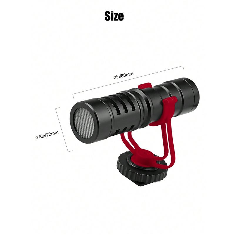 Tech Nova     Supercardioid Shotgun Microphone, MIC Video For Smartphone DSLR Camera PC IPhone