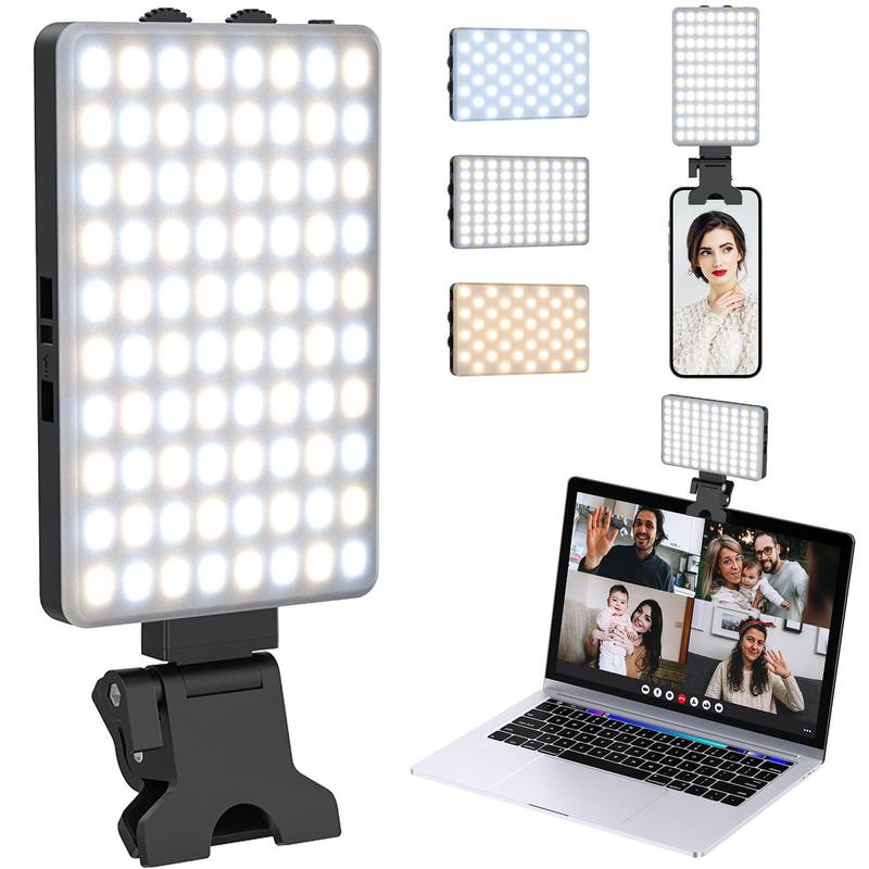 Portable LED Smartphone Fill Light, 1 Set Rechargeable LED Selfie Light with Front Clip, LED Video Light with 3 Light Modes, LED Light, Professional Camera Accessories, Cellphone Accessories, Selfie Lamp