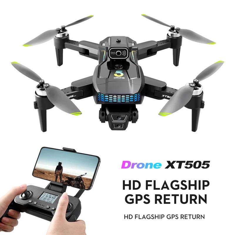 Xt505 RC drone 8K HD Dual Camera GPS 5G WiFi 360 ° obstacle avoid motor optical flow foldable quadcopter toys gifts