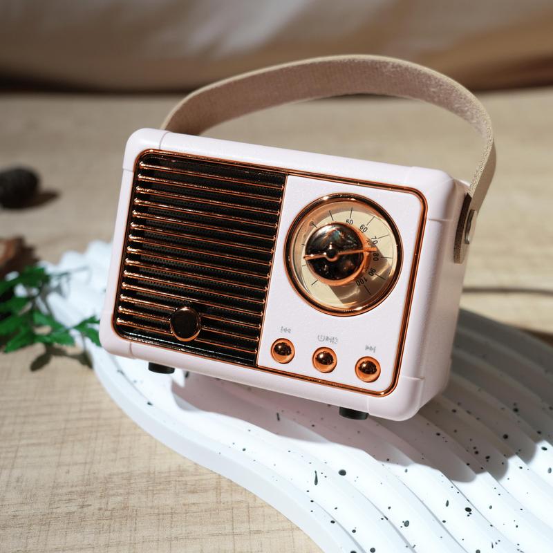 Retro Radio Design Mini Speaker, Portable Wireless BT Speaker with Professional Speaker Jack, Hands-free Mini Subwoofer for Home, Room Decor