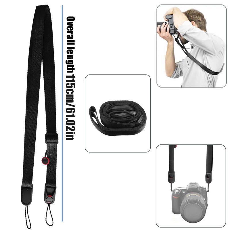 Camera Hanging Lanyard, Adjustable Length Neck Shoulder Strap for Camera, Camera Neck Shoulder Strap for Micro Single and DSLR Camera, Camera Accessories