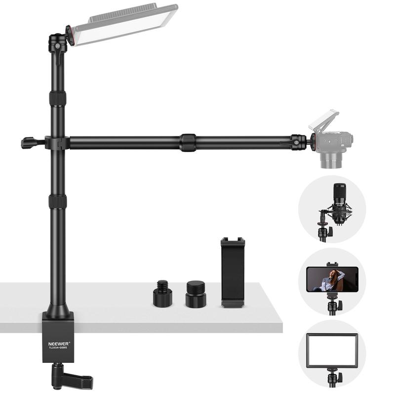 NEEWER TL253A+DS001 Tabletop Overhead Camera Mount Stand