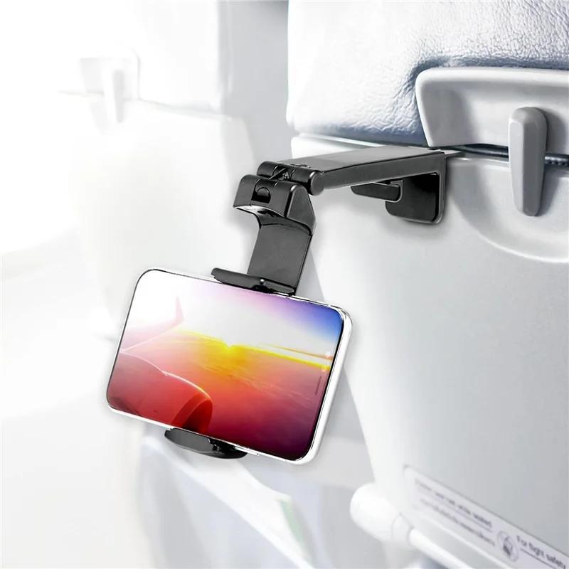 Aircraft Mobile Phone Holder, Portable Travel Holder, Desktop Flight Folding & Rotatable Selfie Holder for Watching Dramas and Learning Dishes