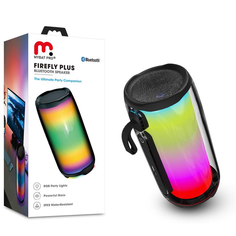 MyBat Pro Vibebuddy Plus Bluetooth Speaker - Black Audio Colorful