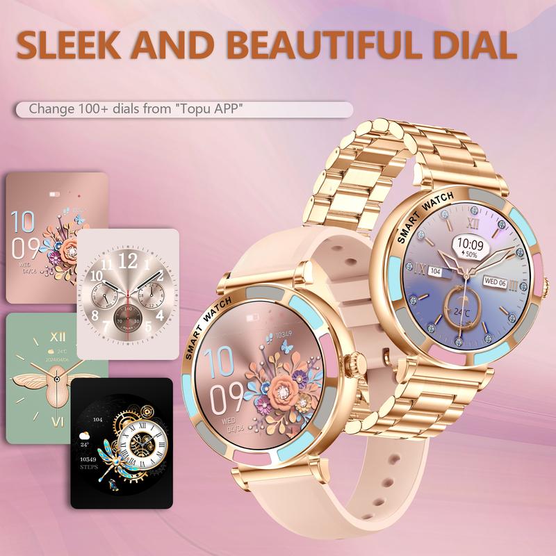 NEW Fashionable And Elegant Smart Sports Watch, Wireless Calling, Message Reminder, Supports Multiple Languages, Girls’ Gift Devices Wearable Smart watch