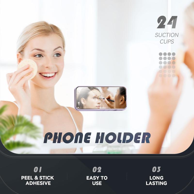 6 Pcs Silicone Suction Phone Case Mount, Hands-Free Strong Grip Holder for Selfies and Videos, Non Slip Sticky Phone Grip for iPhone and Android