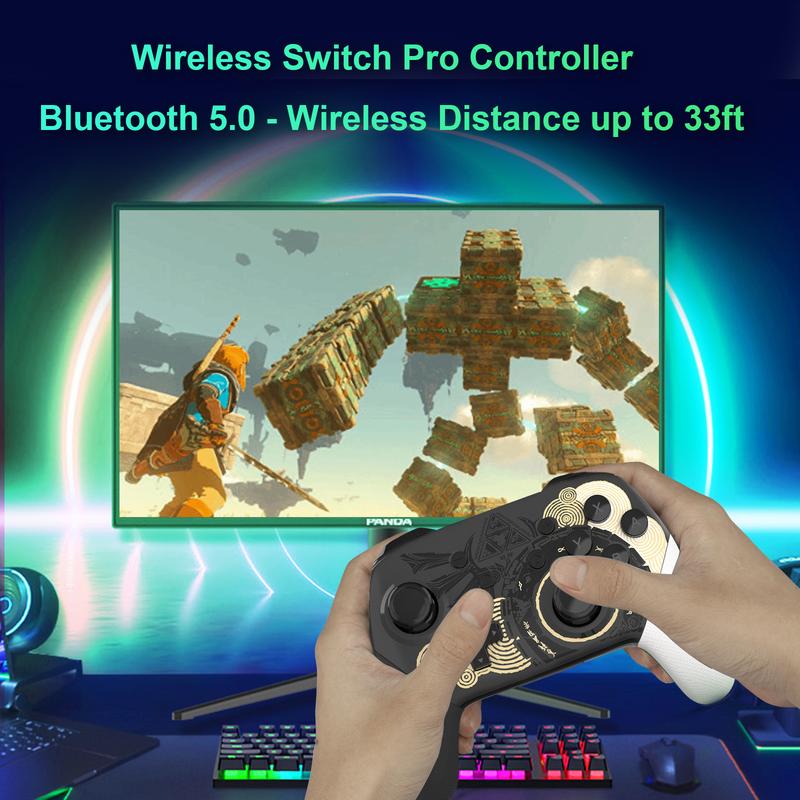 NFC Switch Pro Controller Compatible with Nintendo Switch OLED LITE Controller Supports NFC&Wake Up Function,Switch Accessories for Switch OLED LITE Console,LR Switch Controller,Carry Case,Charger Dock and so on.