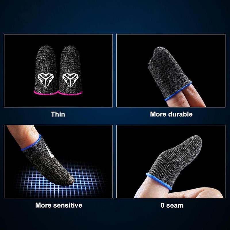 Breathable Gaming Finger Sleeves, 5 Pairs Sweat-proof Touch Screen Gaming Finger Sleeves, Finger Protectors for PUBG Mobile Game