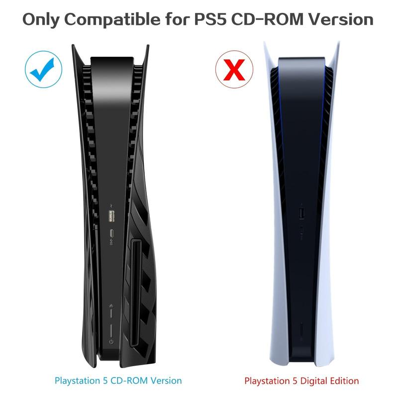 Protective Plates, 1 Count Hard Shockproof Cover for PS5 Console, Anti-scratch Dust-proof Face Plates for Playstation 5 CD-ROM Version