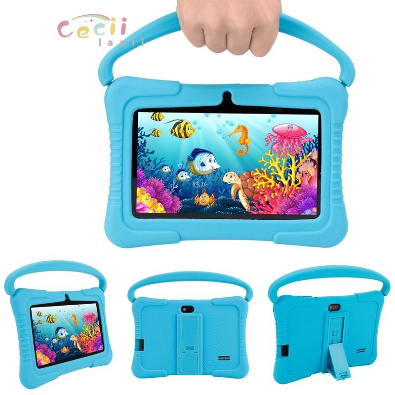 Ceciilavii 7 Inch Android Tablet, Portable Study Pad Tablet, 4G+32G Android Tablet, Eye Protect HD Screen Tablet with 2 Camera for Boys and Girls