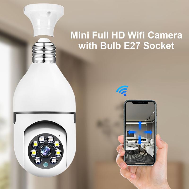 10X Zoom 3MP Light Bulb Security Camera Wireless,PTZ Light Socket Security Camera for Home,Color Night Vision, 2-Way-Audio, Auto Tracking & Alarm, WiFi 5G&2.4GHz, SD & Cloud Storage