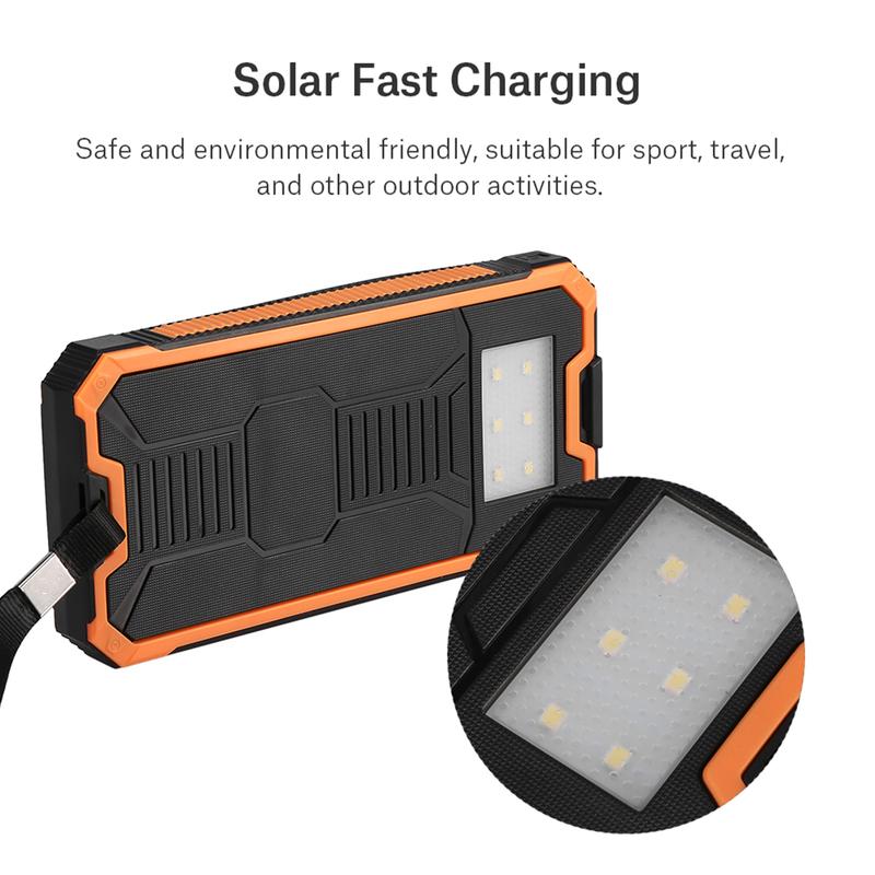 Portable 20000mAh Fast Charging Dual USB Polar Mobile Power Bank Case DIY Kit Orange