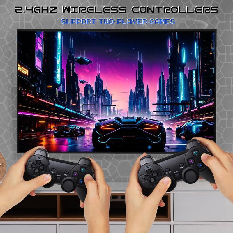 Wireless Retro Game Console, Retro Stick with Built-in 9 Emulators, 20,400+ Games, 4k Hdmi Output, and 2.4GHz Wireless Controller, Plug and Retro Play Video Games for Tv (64 G)