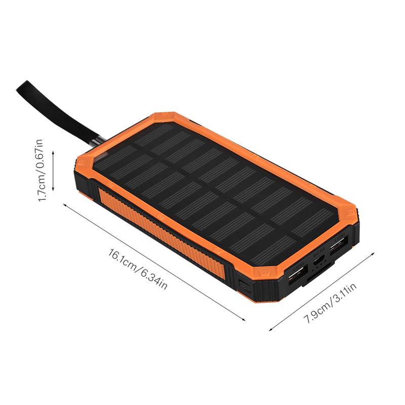 Portable 20000mAh Fast Charging Dual USB Polar Mobile Power Bank Case DIY Kit Orange