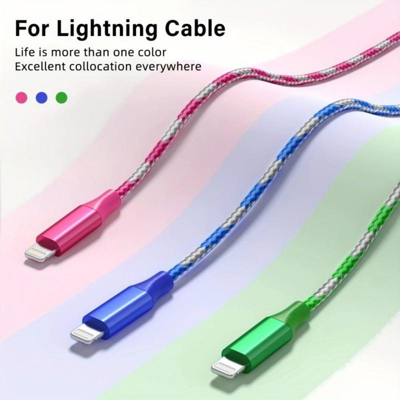 10FT Charging Cable for iPhone, [Apple MFi Certified] USB A Portable Charger Cable for Lightning, Nylon Braided Smartphone Charging Data Cable Compatible with iPhone 14 13 12 11