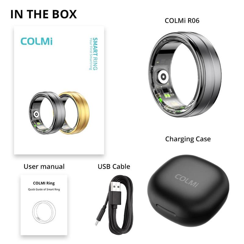 Smart Ring, Rechargeable Multifunctional Smart Ring, Waterproof Fashionable Ring for Women & Men, Compatible with Android & iOS