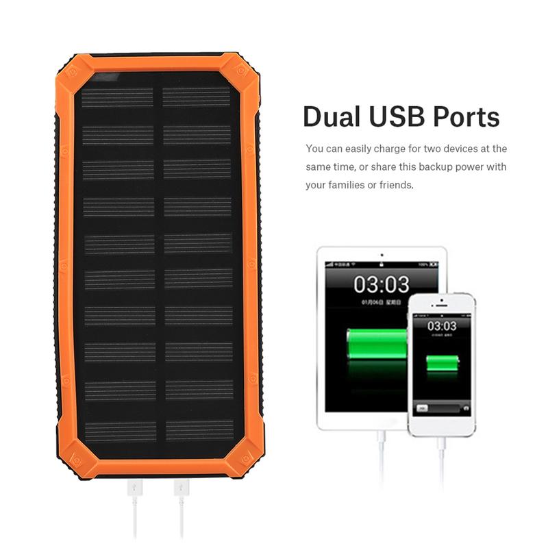 Portable 20000mAh Fast Charging Dual USB Polar Mobile Power Bank Case DIY Kit Orange