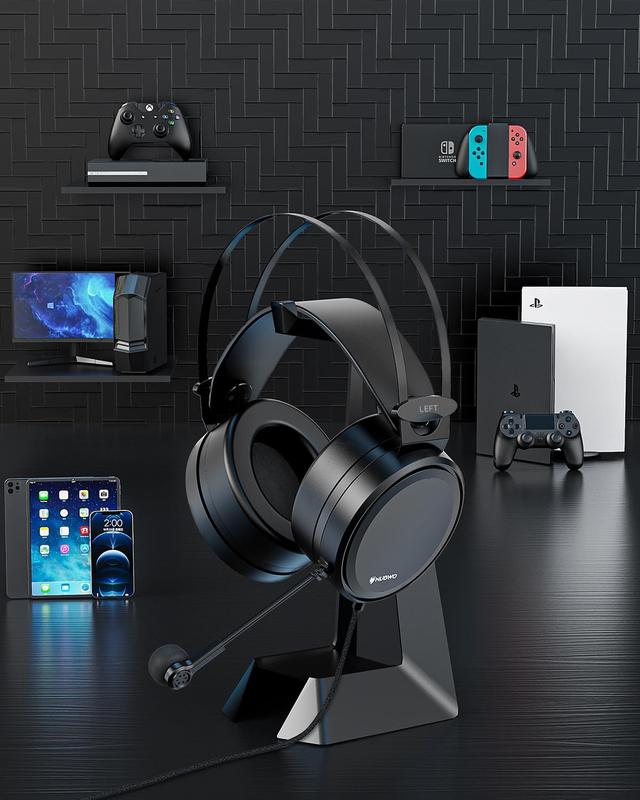 NUBWO Gaming headsets PS4 N7 Stereo Xbox one Headset Wired PC Gaming Headphones with Noise Canceling Mic, Over Ear Gaming Headphones for PC MAC PS4 PS5 Switch Xbox one (Adapter Not Included) 1 office computer