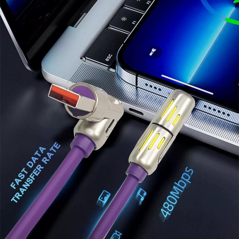 5 feet long  4-in-1 Multi USB Charging Cablewith USB A,Type C,Lightning -MAX240W Fast Charging & Data Sync foriPhone 16 15, iPad Pro, Samsung &Laptops