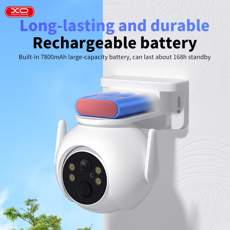 Solar security camera wireless outdoor, solar powered, 360° color night vision, PIR motion detection, alarm, color night vision, two-way talk, SD  cloud storage