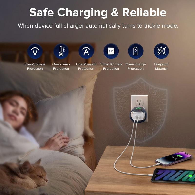 PD 20W & QC 18W USB C Cellphone Wall Charger, Dual Port PD Fast Charging Charger, USB C Smartphone Wall Power Adapter for iPhone 11 12 13 14 15 Pro Max XS XR X & Samsung Galaxy & More, Phone & Electronic Product