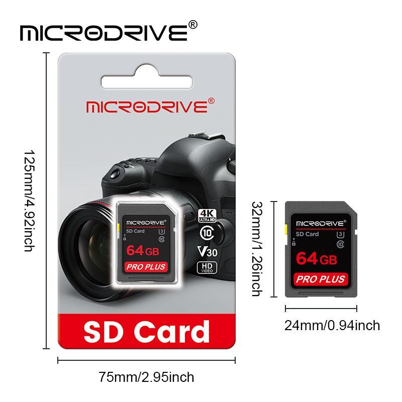 MICRODRIVE SD Card, 16GB 32GB 64GB 128GB SD Card, Camera Accessories for Camera, Smartphone, Tablet, Laptop, Computer